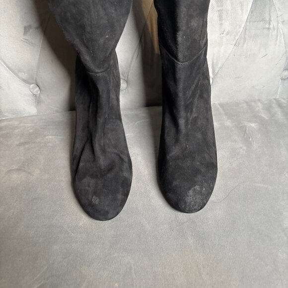 Sam Edelman Black Suede Knee High Block Heel Boots – Women’s Size 9.5 - Picture 8 of 10